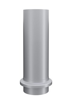 Lindab HWA Buis Afvoer-verbindstuk met kraag BUTK - Diam 87 mm - Kleur Zilver Metallic 045