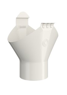 Lindab Dakgoot Uitloop OMV - Diam 150 mm - Naar HWA diam 87 mm - Kleur Antiek Wit  001