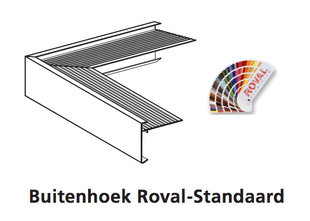 Aluminium Daktrim 45 x 45 mm - RAL kleur - Buitenhoek